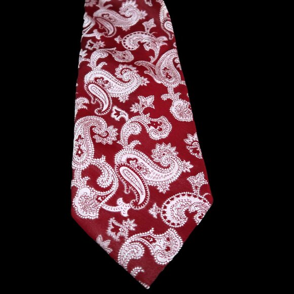 Linea by Louis Dell'Olio Men's Neck Tie Red and White - Picture 2 of 7
